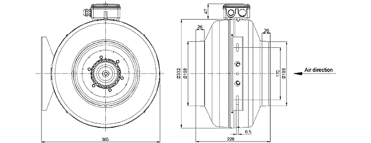 

BMF017M 230V Dia 200mm External Rotor AC Centrifugal Fan ac centrifugal fan blower, Ventilated Air Blower