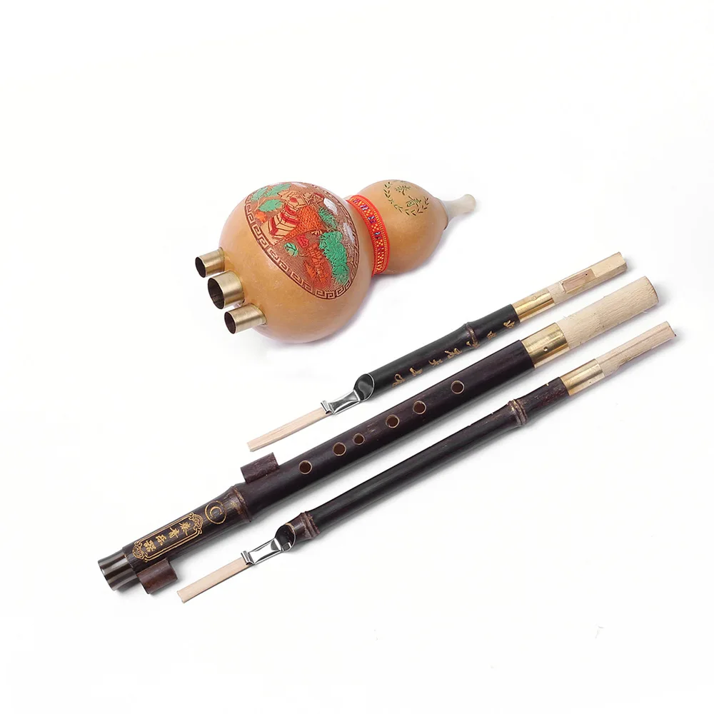Кукурбит флейта Хулуси натуральный Тыква и бамбук флаута C/bB ключ