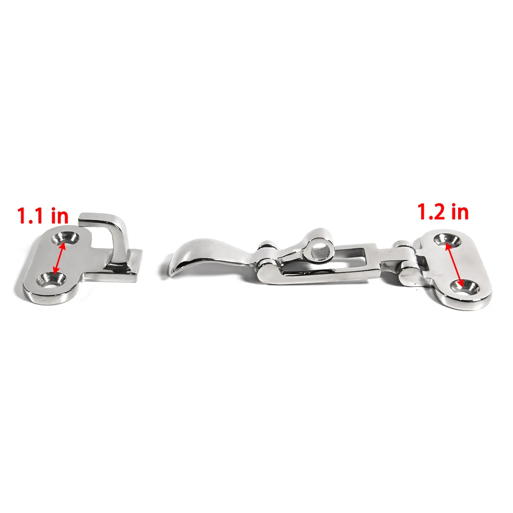 

Stainless Steel Boat Locker Hatch Anti Rattle Latch Fastener 316 Stainless Steel 4-3/8" Distribution Box Hinge For boat Yacht RV