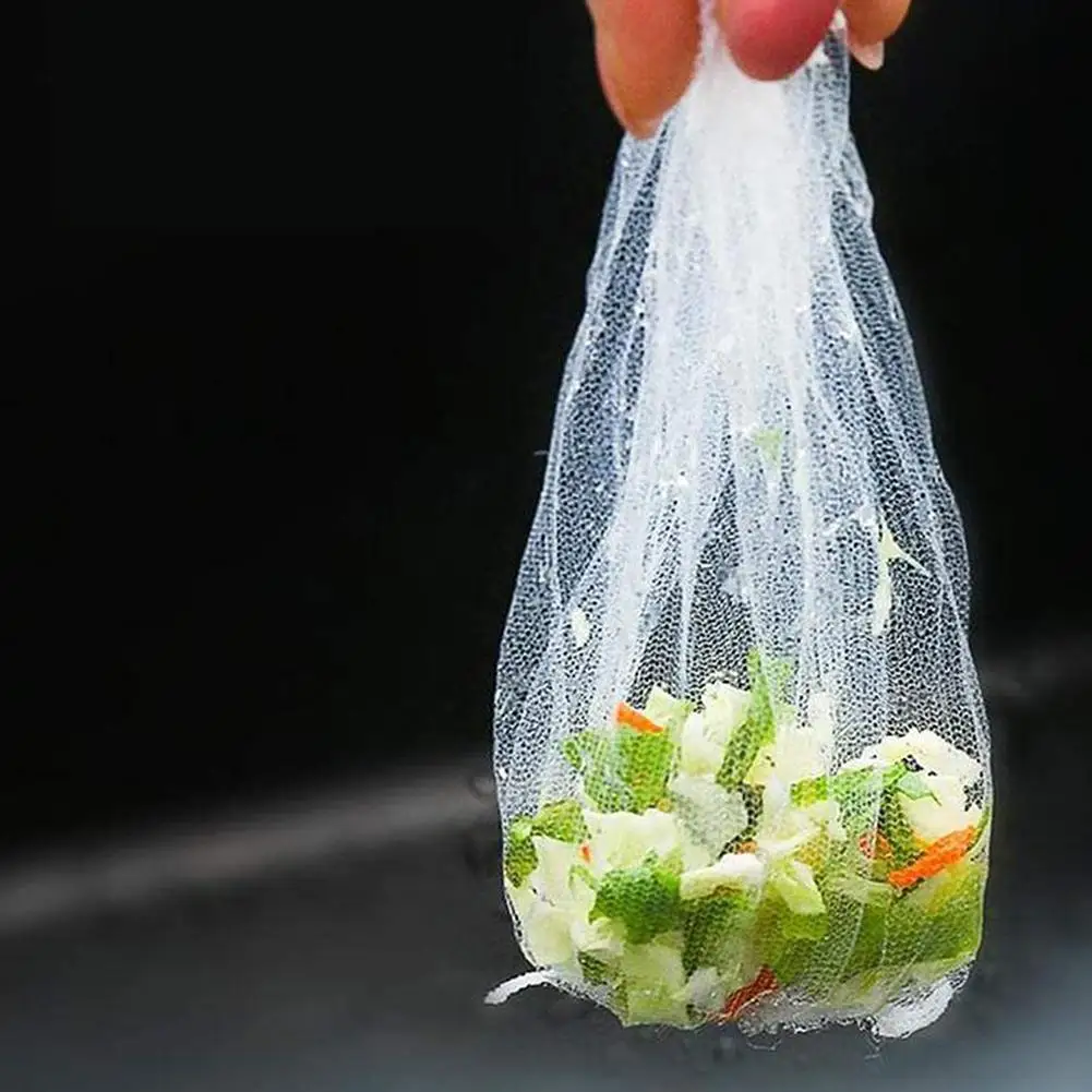 

Triangle Drainage Rack Disposable Garbage Bag Sink Drain Hole Trash Strainer Mesh Bags for Kitchen Waste