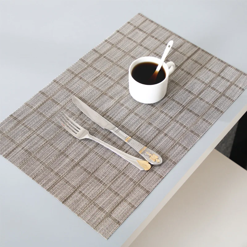 

Placemats for Dining Table PVC Set Of 6 Waterproof Nordic Modern Tableware Cloth Kitchen Accessories 30*45 Home Decoration