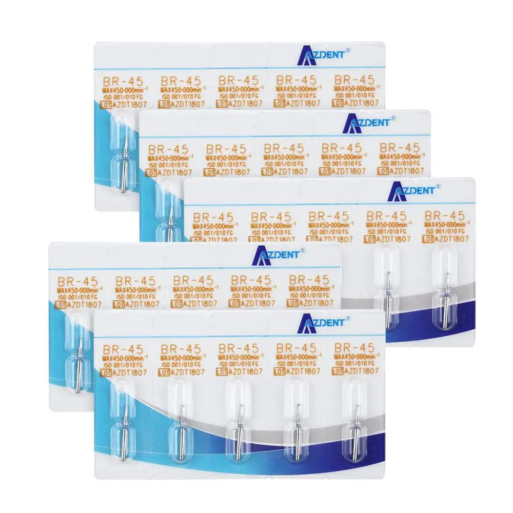 

AZDENT 25 pcs/5 Pack Dental Diamond Burs Tooth Drill for High Speed Handpiece Teeth Polishing Dentist Tool 150 Types