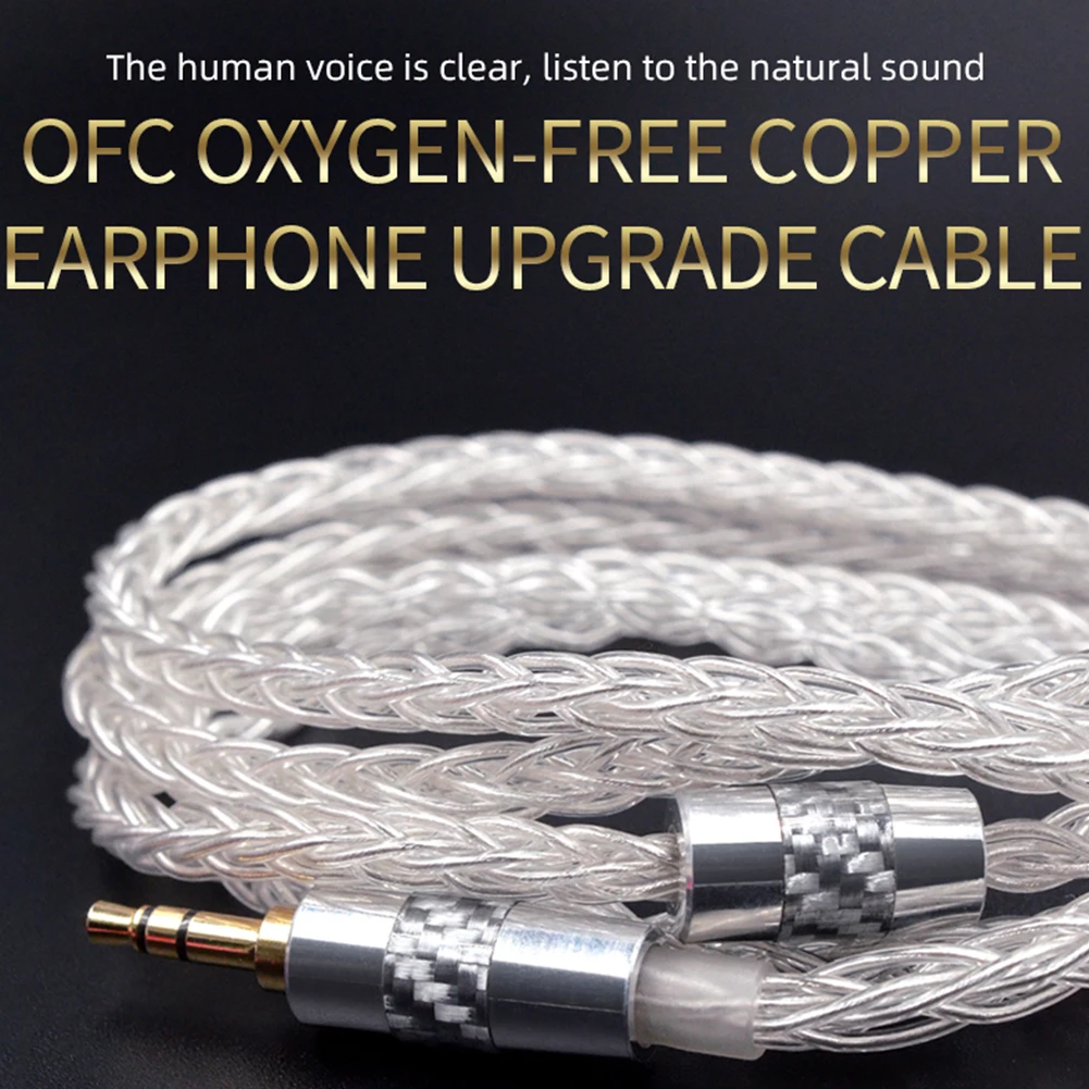 Посеребренные Медь Плетеный замены кабель 2-контактный 0 75 мм наушники