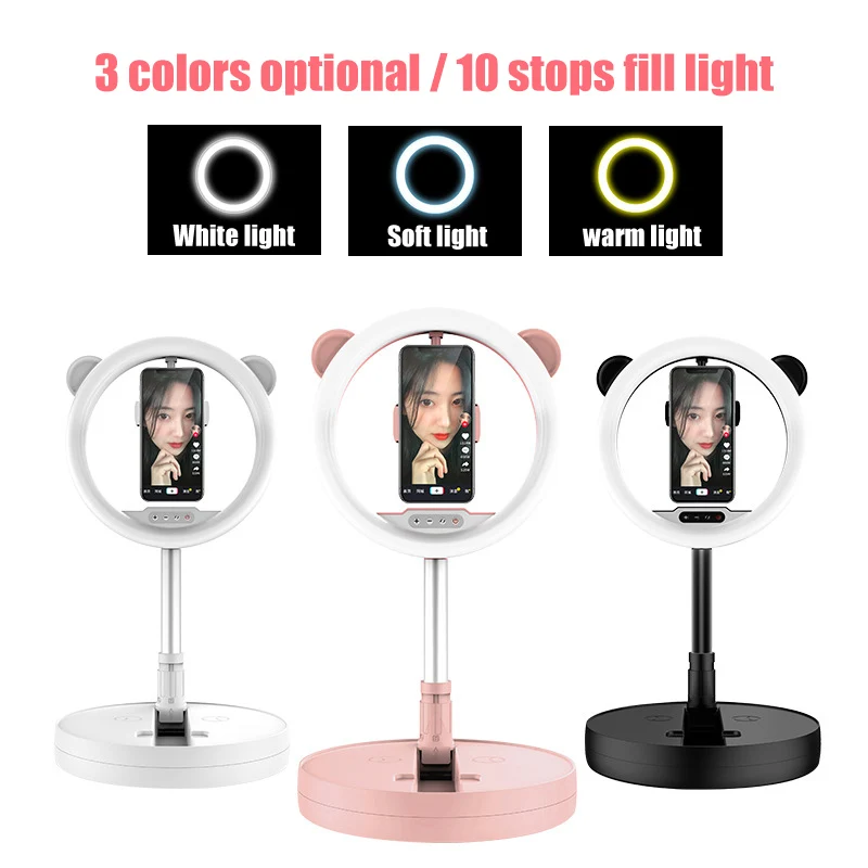 

LED Ring Light Fill Light Stand for Phone Selfie Camera Video Live Stream VDX99