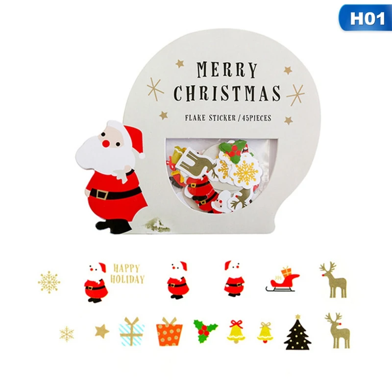 

One Set Diy Paper Kawaii Stickers Merry Christmas Travel Diary Planner Decorative Stickers Craft Stationery Stickers