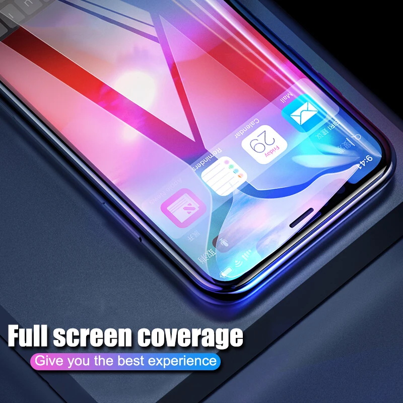 500D полное покрытие защитное стекло для iPhone 11 Pro XS Max X XR Защита экрана для iPhone 7 6 8 Plus 5 6s закаленное стекло