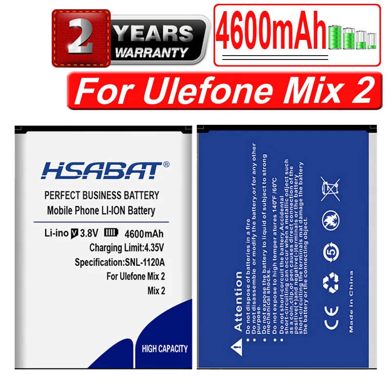 Аккумулятор HSABAT 4300 мАч для Ulefone Mix 2 Mix2 5 7 дюйма MTK6737|Аккумуляторы мобильных