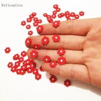 20g red flowers polymer clay sprinkles plastic klei tiny floret mud particles plum blossom for shaker cards