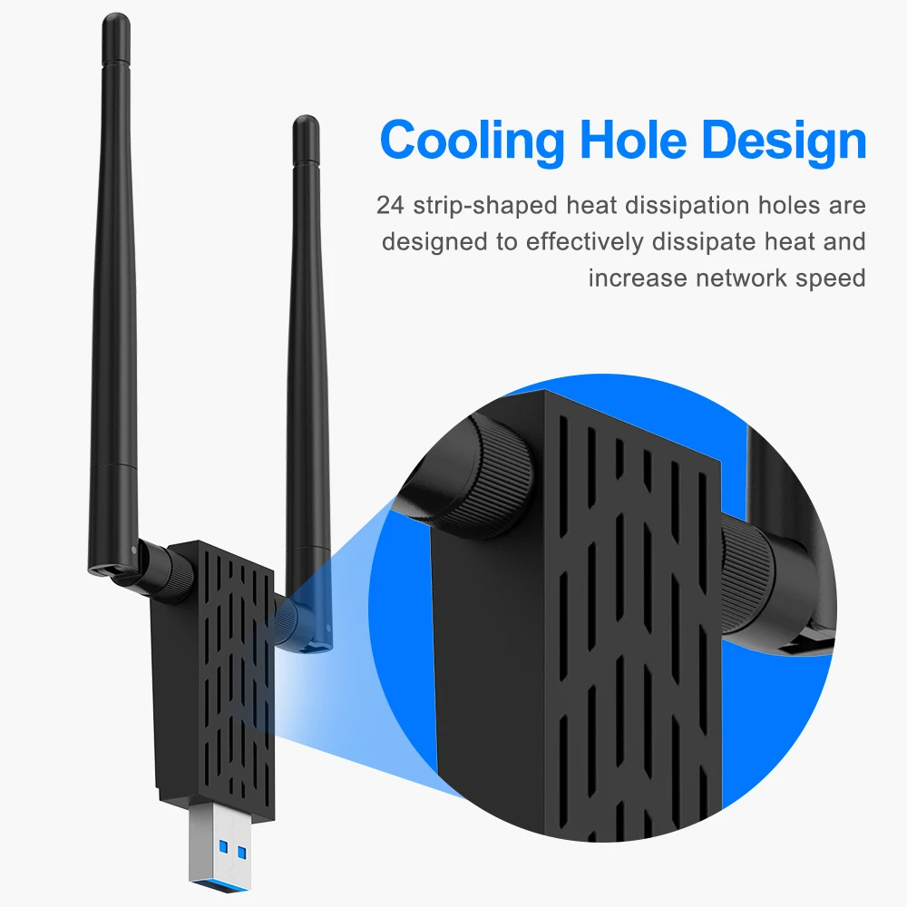 Rocketek 1200 Мбит/с двухдиапазонный беспроводной Lan USB WiFi адаптер Wi Fi Ethernet приемник