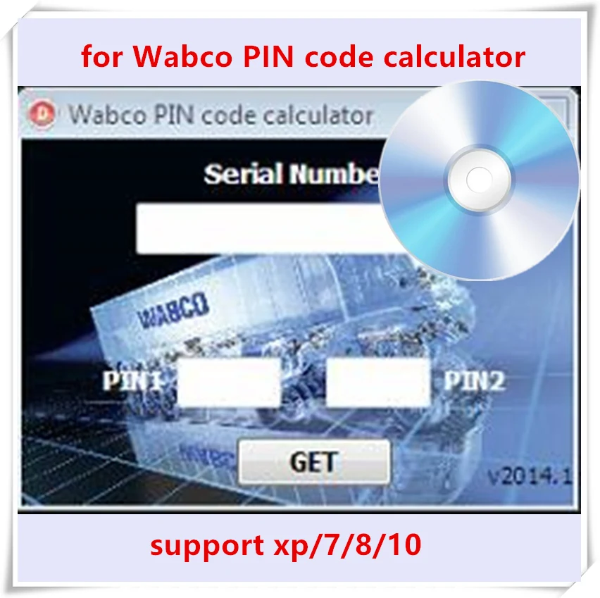 Лидер продаж, диагностическое программное обеспечение Wabco PIN код калькулятор PIN1/PIN2 активатор Keygen