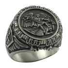 Крутое мужское кольцо на палец в стиле панк, металлическое кольцо в стиле Св. Михаила, Модная бижутерия, винтажные Кольца В рыцарском стиле, древнее кольцо