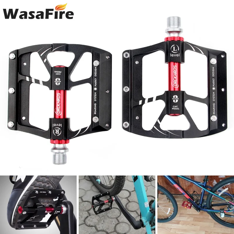 

Педали велосипедные ультралегкие с 3 подшипниками, из сплава 9/16 дюйма