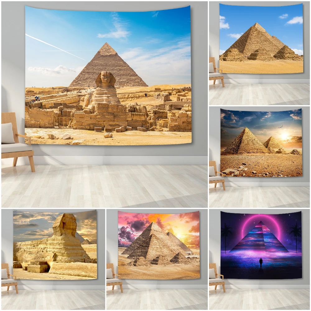 

Mysterious Pyramid Pattern Wall Tapestry 3D Printed Tapestry Wall Hanging Tapestry Bedroom Background Cloth Home Dorm Decor