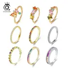 ORSA JEWELS кольцо Аутентичные 925 стерлингового серебра Цвет Фул женское кольцо Уникальный дизайн мульти-Цвет с украшением в виде кристаллов с цирконием, ювелирное изделие, вечерние подарок OSR206