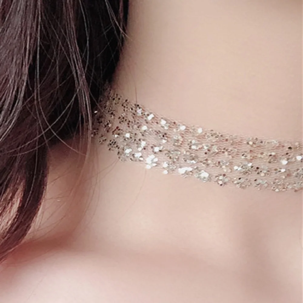 Корейская версия хит продаж сетка марля супер флеш-колье сексуальная Дикая мода