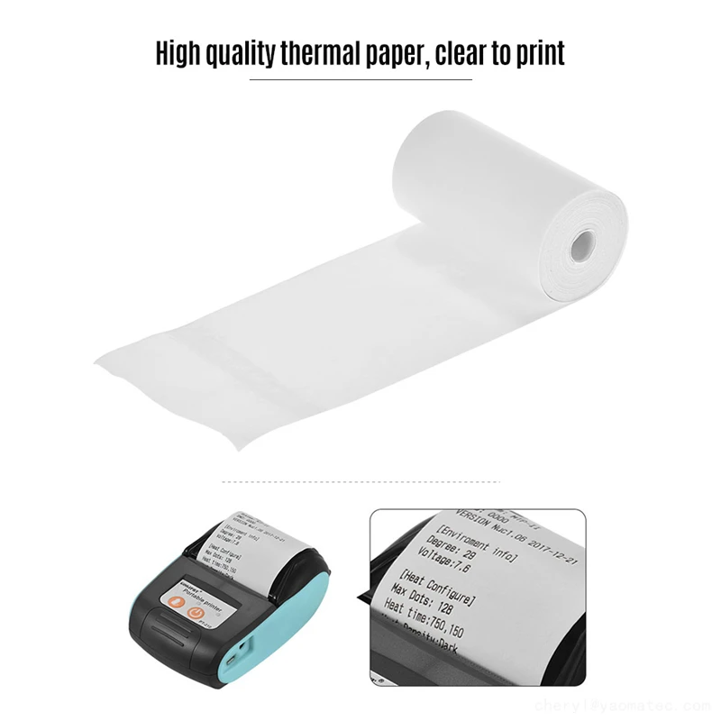 

20 Rolls Thermal Paper Receipt Paper for POS Cash Registers Mini Thermal Printer 57*30mm