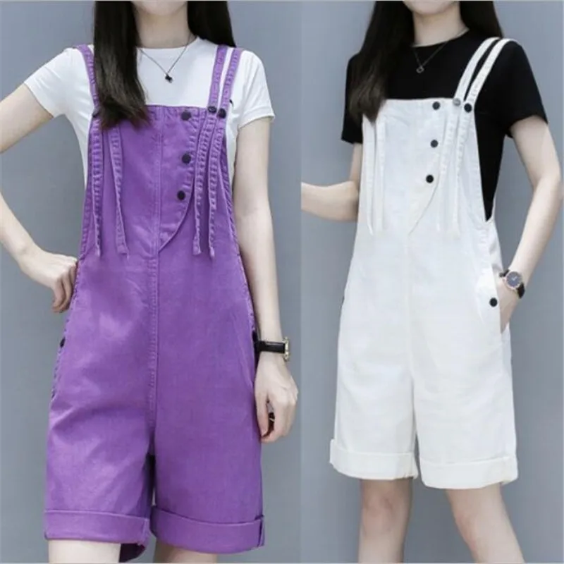 Фиолетовый комбинезон женский 2020 Новый колледж Ветер слинг сиамские шорты