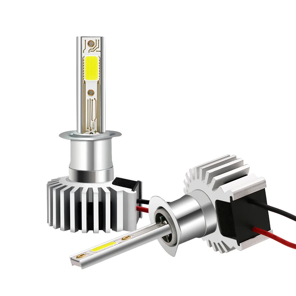 Заводская цена D9 2X 6000K H1 H3 60W 12000 lms Высокая мощность COB светодиодсветильник фара