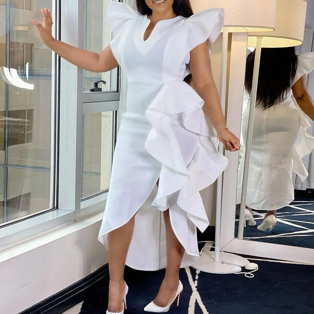 Ярко-желтый женское облегающее платье летний комплект из туфель и сумочки в