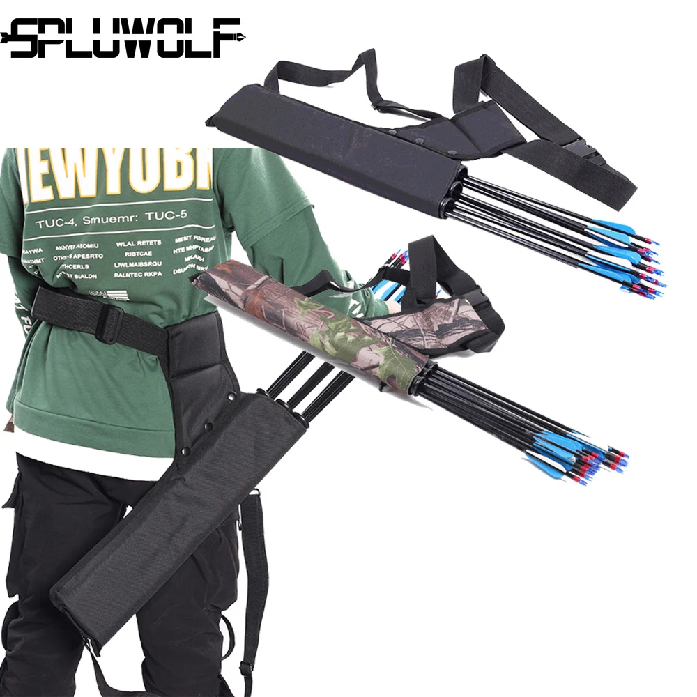 

High Quality 3 Tubes Archery Hunting Shooting Outdoor Shoulder Potable Archery Arrow Quiver Holder Caza Bow Bag