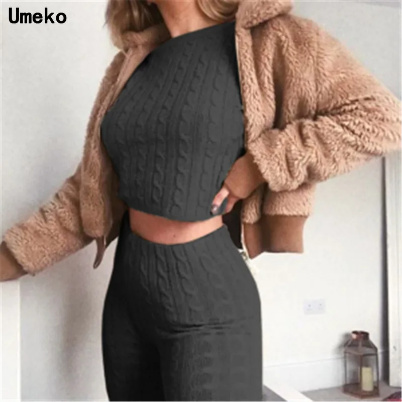 Женский облегающий хлопковый спортивный костюм Umeko комплект из 2 предметов