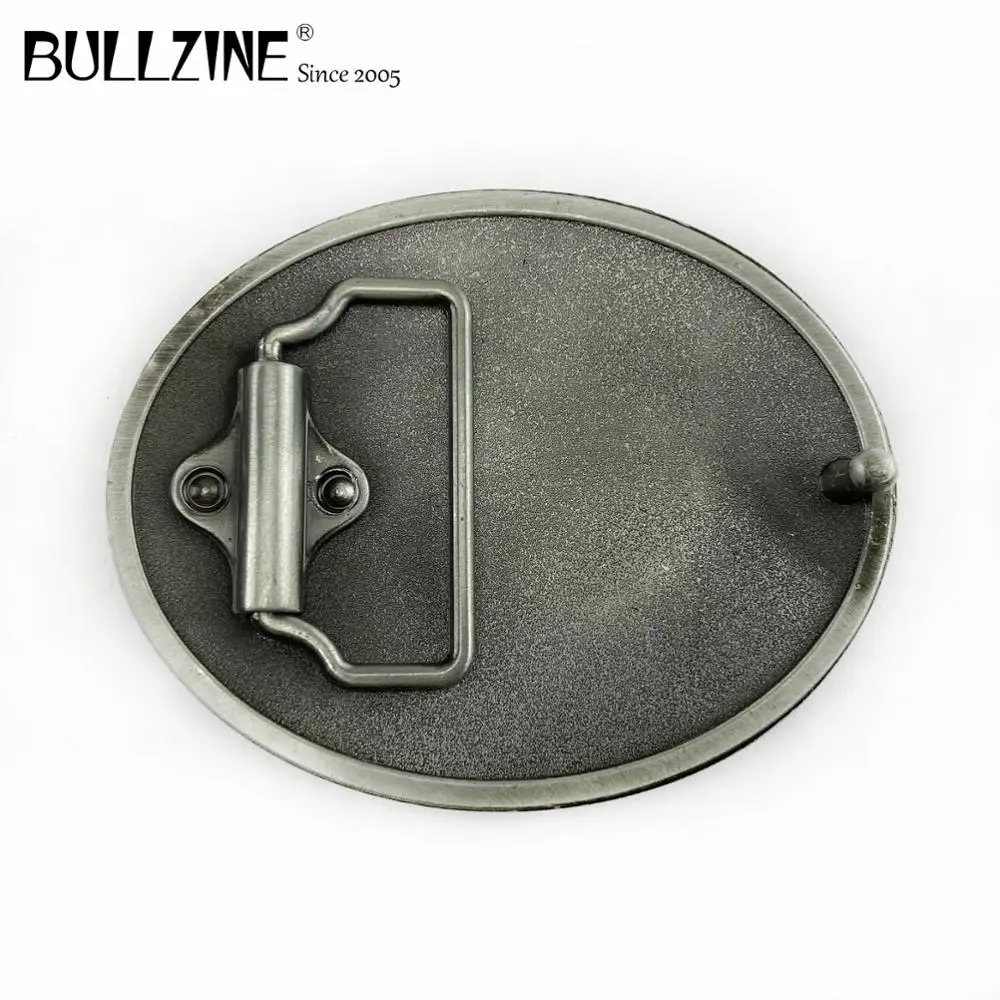 Пряжка для ремня Bullzine с оловянной отделкой в западном стиле стандартная шириной 4
