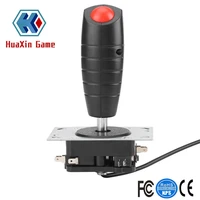 2pcs 8 way flight joystick with trigger top fire button for arcade game