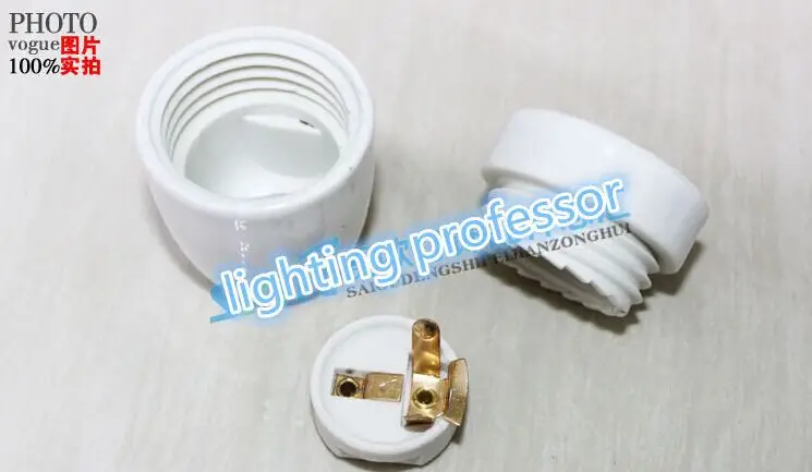 Подвеска Фарфоровый Патрон для лампы E27 Edison светильник держатель Винтаж цоколь |