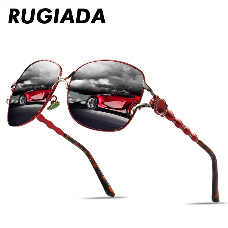 RUGIADA бренд ретро женские поляризованные солнцезащитные очки модная большая