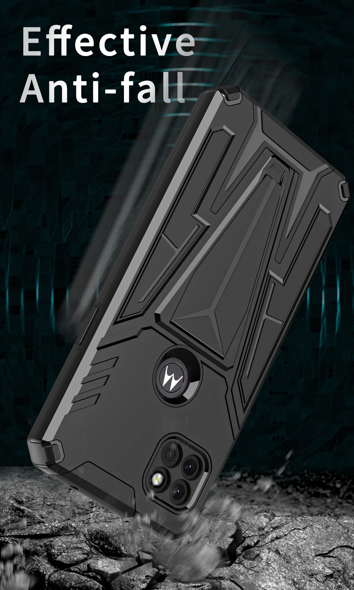 shockproofarmor stand phone case for motorola one 5g ace moto g 5g moto g pure car magnetic kickstand back cover free global shipping