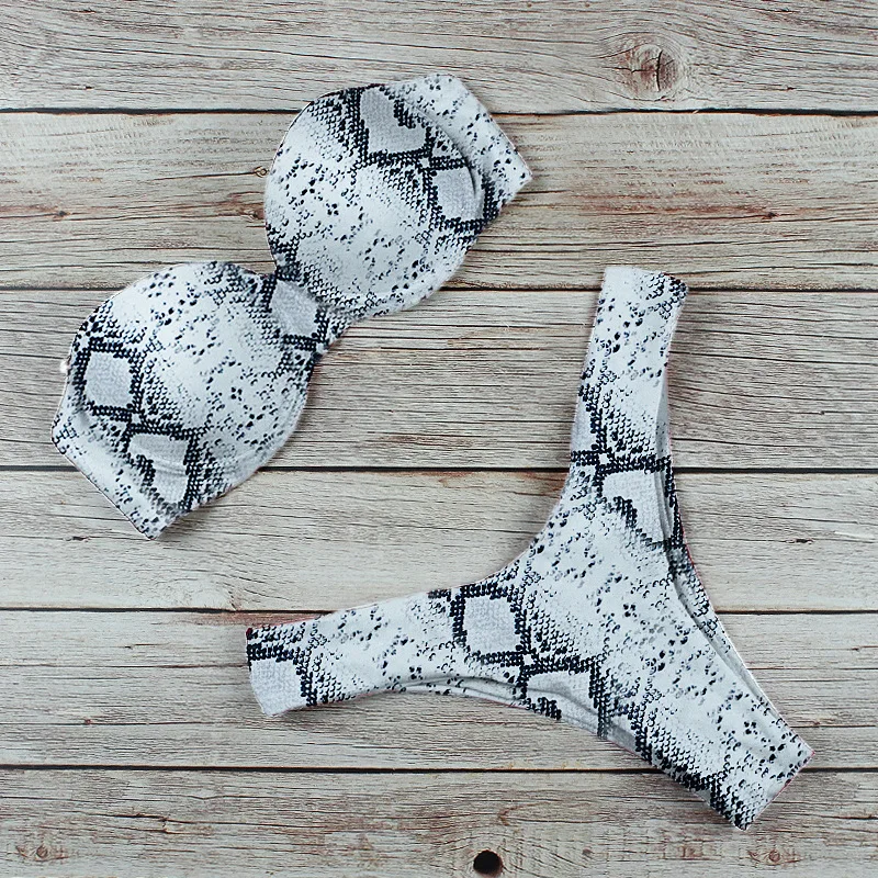 Новинка 2020 года: Жесткий Чехол бикини с леопардовым принтом на груди в