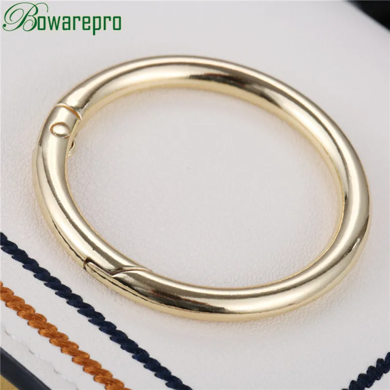 38mm Glod Bowarepro 5 шт. кольцо открывающийся брелок кожаная сумка ремень собачья цепь пряжка застежка зажим пусковое устройство крюк детали для сумок аксессуары - Цвет: 38mm Glod