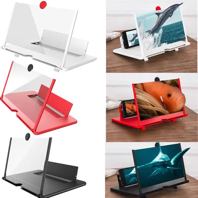 12-дюймовый 3D проекционный экран видеоусилитель подставка для смартфона