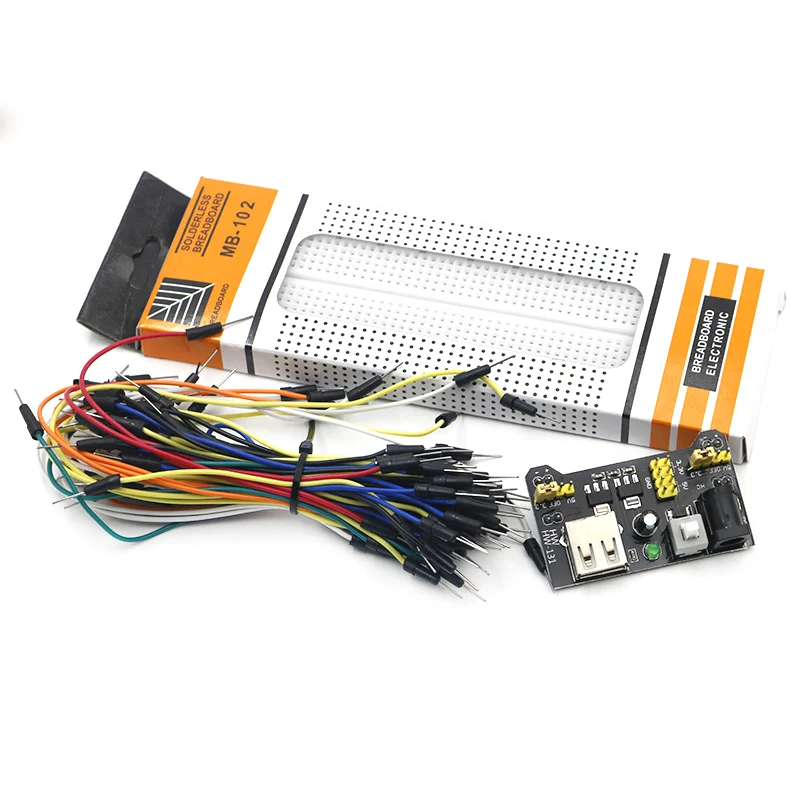 3 V/5V MB102 макет модуль питания + MB 102 830 точек Solderless Прототип макетная плата комплект