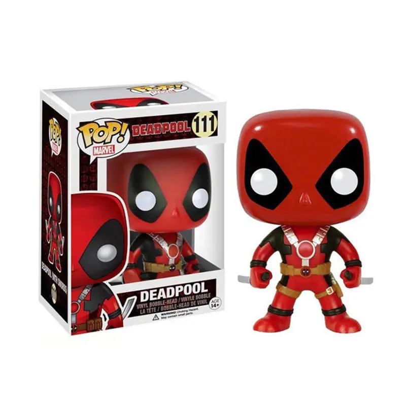WITH BOX FUNKO POP Новое поступление игрушки Marvel Дэдпул#111 Виниловая фигурка Коллекция Модель игрушки для детей Рождественский подарок - Цвет: WITH BOX