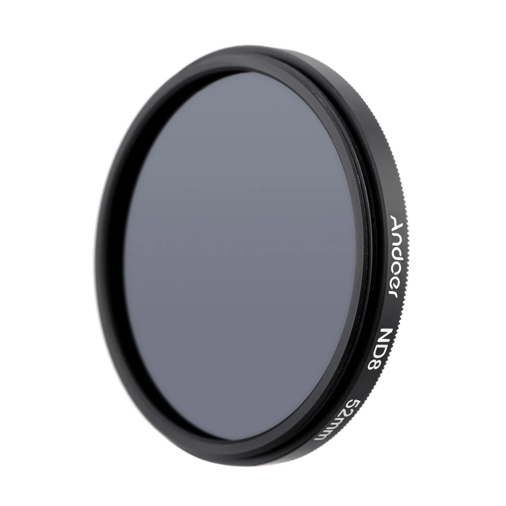 Andoer 52mm UV+CPL+ND8 Circular Filter Kit Circular Polarizer Filter ND8 Neutral Density Filter for Nikon Canon DSLR Camera