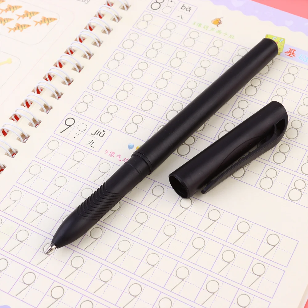 

8 Pcs Multi-style Chinese and English Writing Practice Book Groove Copybook Calligraphy Supplies with Pen Accessories for Childr