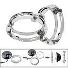 Пара для Jeep Wrangler JK Land rover defender 7-дюйсветодиодный вых светодиодных фар, монтажное кольцо, кронштейн, адаптер, подходит для мотоцикла