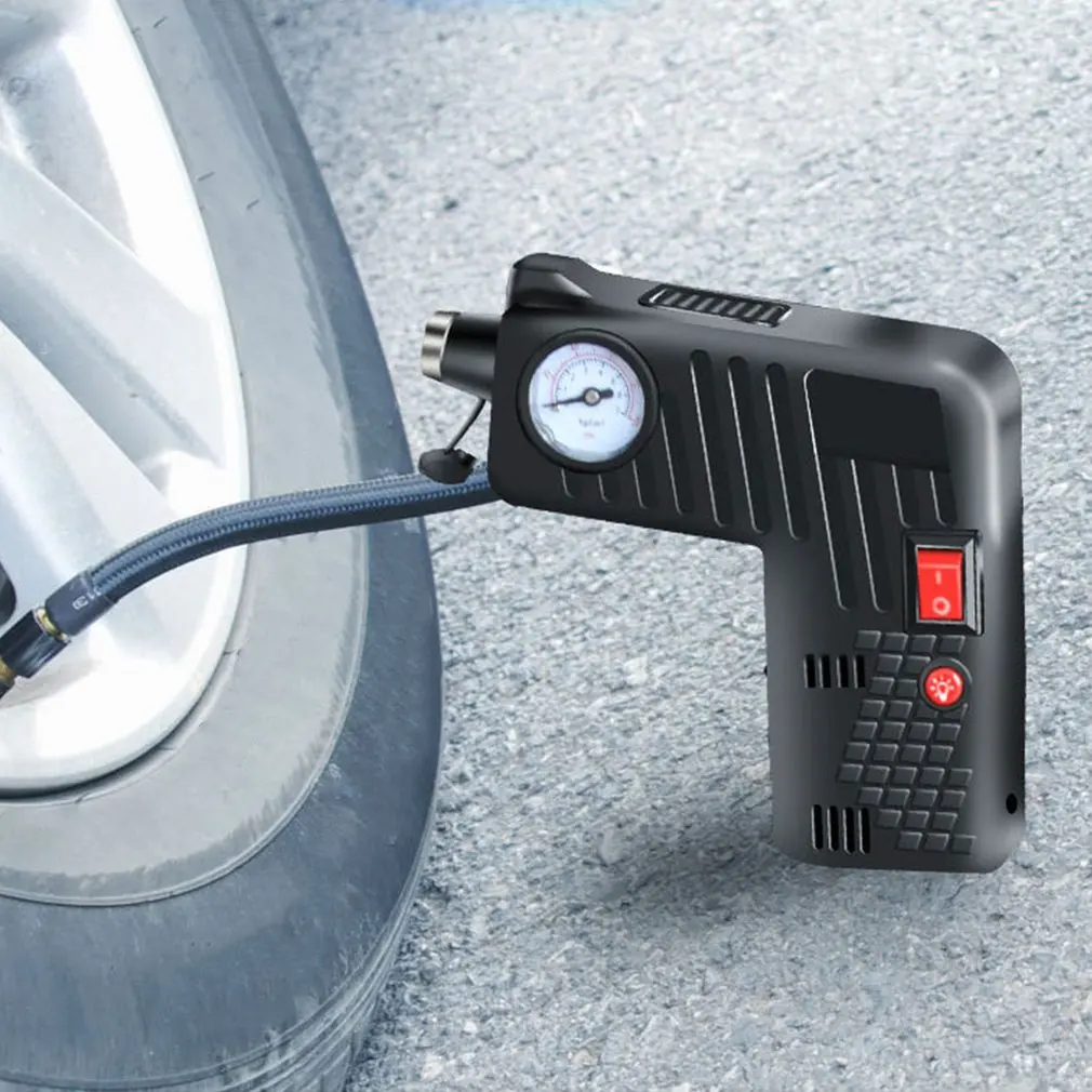 

Автомобильный воздушный насос, ручной детектор давления в шинах, для подключения прикуривателя