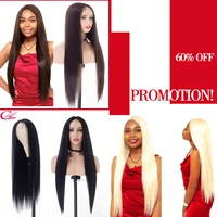 gthair synthetic lace part wigs with baby hair straight heat resistant lace wigs with pre plucked for women