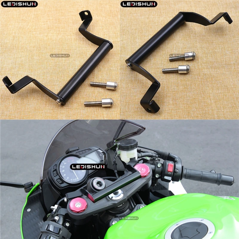 Кронштейн на руль GPS навигации для KAWASAKI ZX6R NINJA ZX636 ZX 6R 2013 2017|Накладки и декоративные