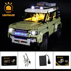 Светильник вой прибор со светодиодный Ной подсветкой для 42110 Land Rover Defender Toys, светильник вых блоков