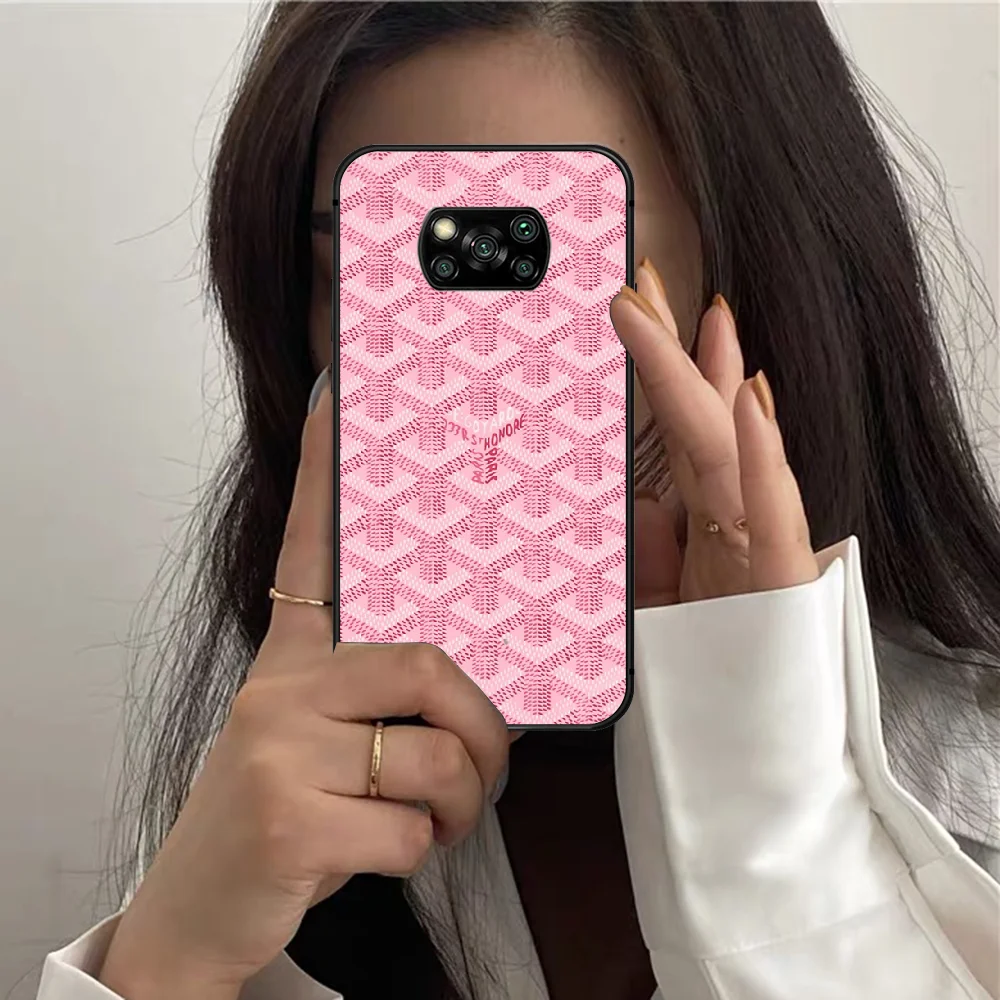 

Luxury Brand Goyarde Designs Phone Case For XIAOMI MI 8 9 SE Note 10 T Pro Lite Max 2 Poco X A 3 black Cell Trend Hoesjes Pretty