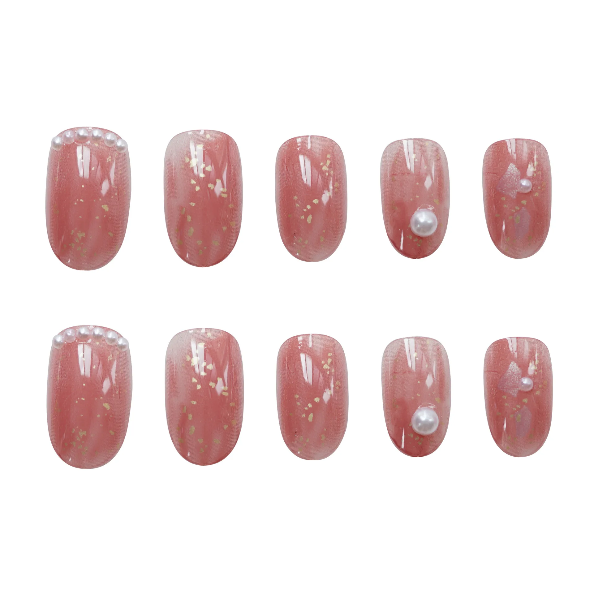 Накладные ногти хаки обнаженный мраморный гроб плоские искусственные накладные