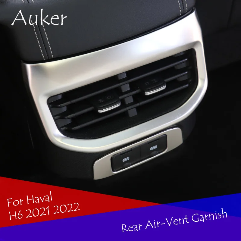 

Rear Seat Console Air Conditioner Outlet Frame Cover Trim Garnish Decotive Stickers Car Styling For Haval H6 2021 2022