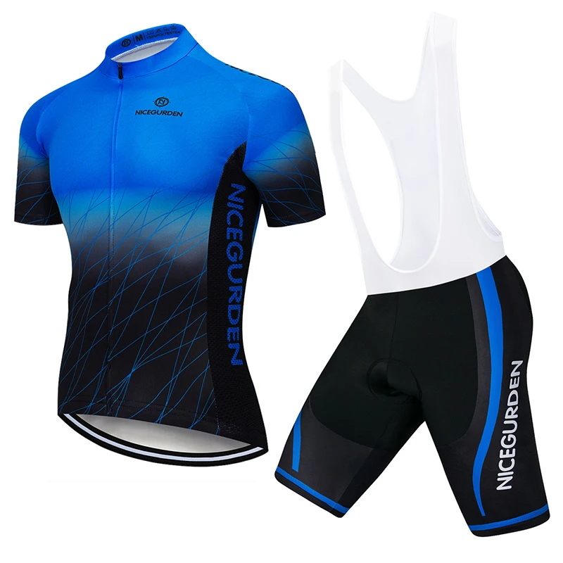 

2021 Pro new bicycle riding suit triathlon men's summer cycling suit quick-drying breathable mountain bike riding bib 19D gelpad