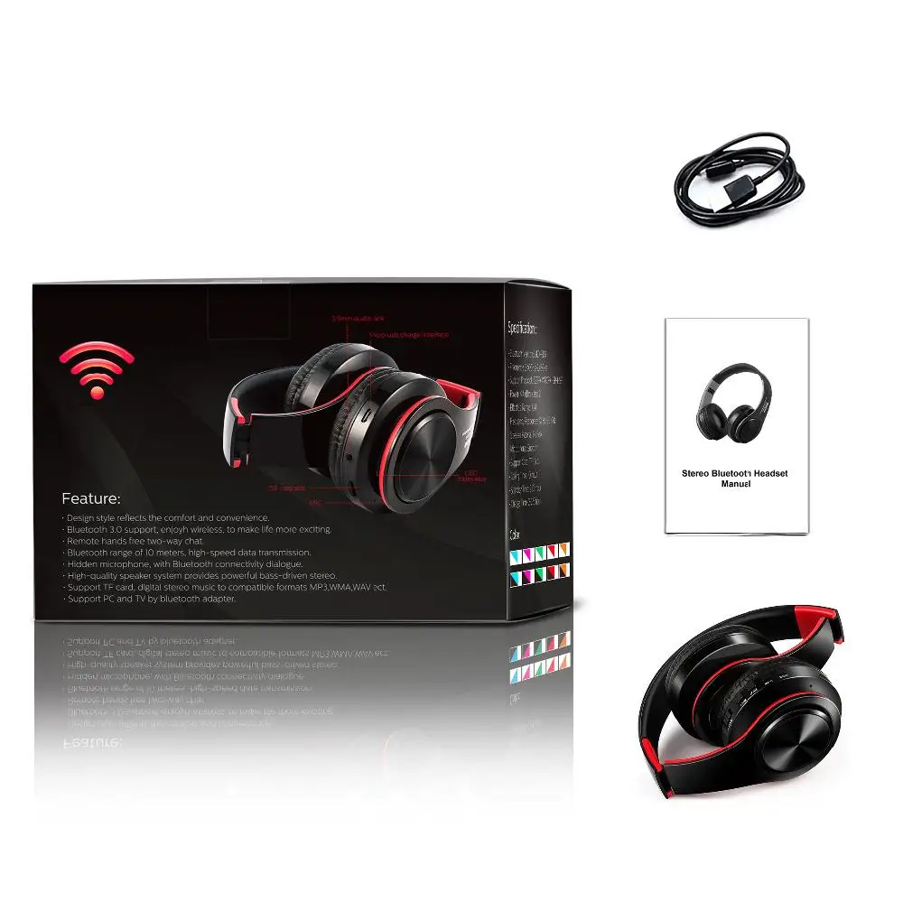 

Headphones Bluetooth Headset Earphone Wireless Headphones Stereo Foldable Sport Earphone Microphone Headset Handfree MP3 Player