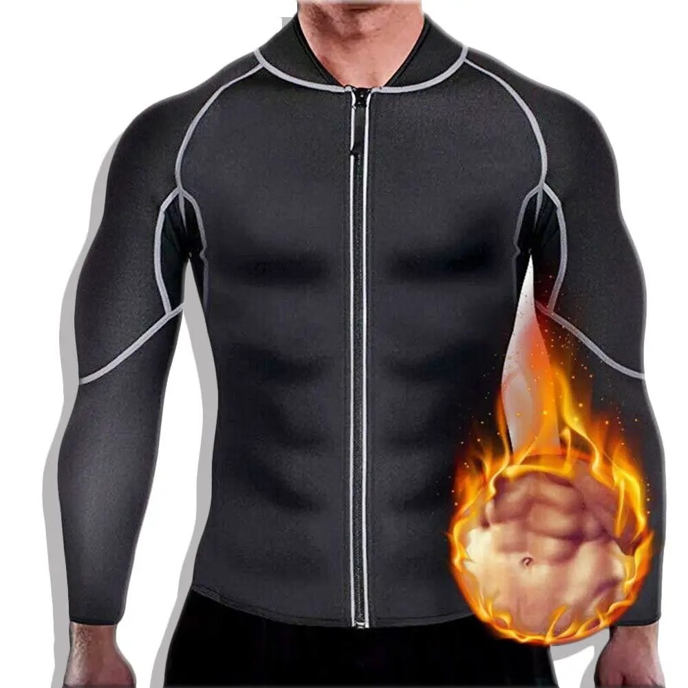 Men shaper shirt Хит, Женский корректирующий костюм для похудения, неопреновый костюм для сауны, Костюм Под грудь, для ног, Fajas, утягивающее белье, Корректирующее белье на молнии размера плюс - Цвет: Men shaper shirt