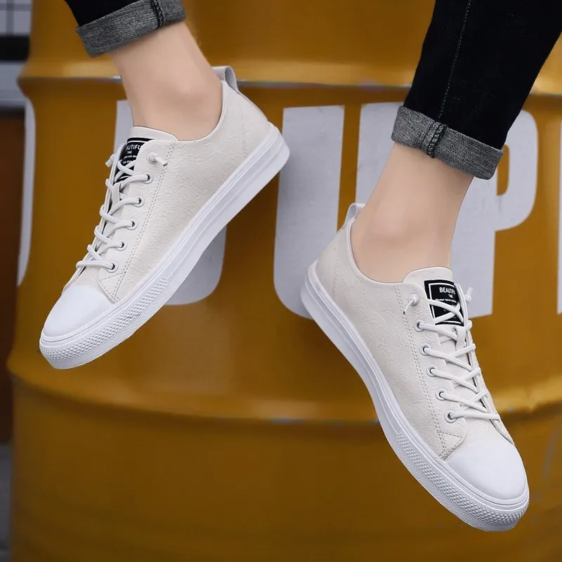 Кроссовки мужские из натуральной кожи модная дышащая Уличная Повседневная обувь