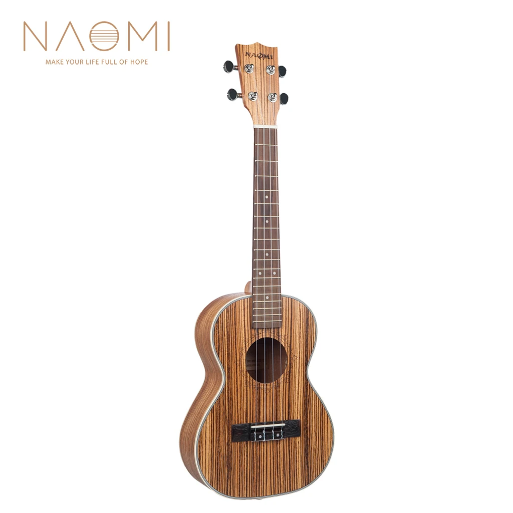 Укулеле NAOMI Tenor 26 дюймов 18 ладов Zebrawood 4 струны Гавайская гитара Профессиональный
